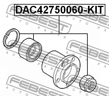 Подшипник ступицы передний FIAT DUCATO RUS 2008- DAC42750060-KIT DAC42750060-KIT FEBEST