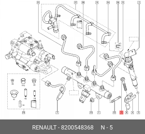 болт! М8\ Renault 8200548368 RENAULT
