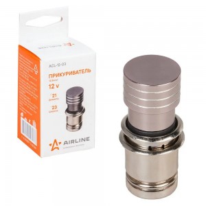 Штекер прикуривателя алюминий AIRLINE ACL-12-03 AIRLINE