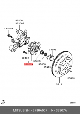 СТУПИЦА RR V97W 3780A007 3780A007 MITSUBISHI