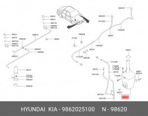 Бачок омывателя 9862025100 HYUNDAI KIA