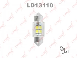 лампа! LED C10W T11x31mm 12V SV8.5 6800K\ LD13110 LYNXAUTO