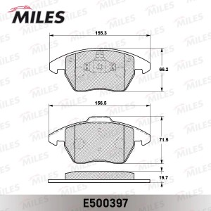 Колодки тормозные передние (Смесь CERAMIC серия PRO) CITROEN C4/PEUGEOT 207/307/ E500397 MILES