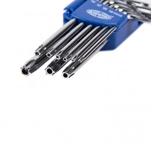 НАБОР ТОРКСОВ УГЛОВЫХ ЭКСТРАДЛИННЫХ С ОТВЕРСТИЕМ 9ПР. T10-T50 2TF30091DPM LICOTA TOOLS