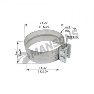Хомут, выпускного патрубка [D=132 d=126 H=50] 900.618 MANSONS
