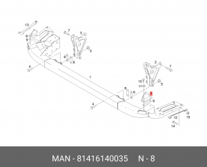 Угольник 81416140035 MAN