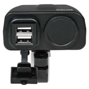 Розетка для мотоциклов "AIRLINE" (USB, с вольтметром и термометром (5В, 2.1А+2.1 AEBJ209 AIRLINE