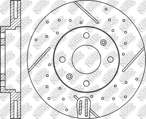 Диск тормозной HYUNDAI Solaris (11-) KIA Rio (11-) передний (перфорированный) (1 RN11002DSET NIBK