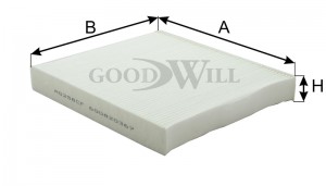 Фильтр салона AG258CF AG 258 CF GOODWILL
