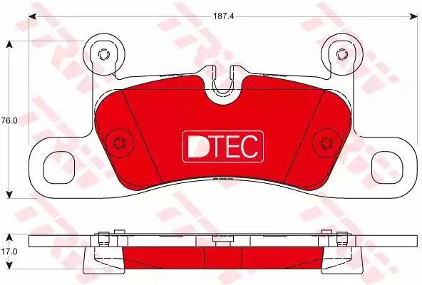 Колодки задние VW TOUAREG (7P5) GDB1875DTE GDB1875DTE TRW
