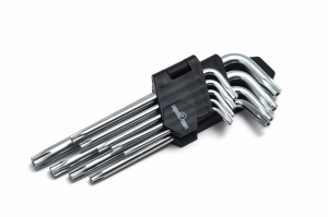 Набор Г-обр. звездочек TORX с отверстием на конце (9 предмет.) 76435 SERVICE KLUCH