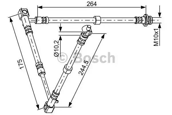 ШЛАНГ ТОРМОЗНОЙ ПЕРЕДНИЙ ЛЕВЫЙ 1 987 481 836 BOSCH