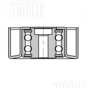 Ролик приводного ремня A/C+ без ГУР (натяжной) d 60 CM 5083 TRIALLI