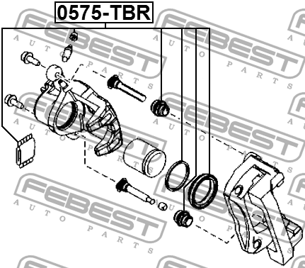 Ремкомплект суппорта задний 0575-TBR 0575-TBR FEBEST
