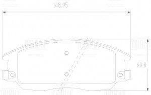 Колодки торм. Hyundai Terracan (01-)/SsangYong Stavic (05-) диск. перед. (PF 236 PF 2366 TRIALLI