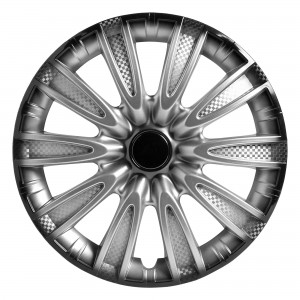 Колпаки колесные декоративные R14 серебро/черный "AIRLINE" Торнадо + (2 шт.) AWCC-14-07 AIRLINE