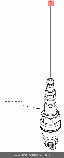 Свеча зажигания LARGUS 8кл. 224013682R  7700500168 7700500168 LADA VAZ
