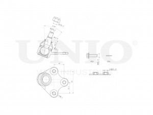 Опора шаровая передняя нижняя левая SSP-20050 UNIO