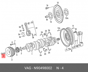 TRANSPORTER T4 (1996-2003)/PASSAT [B5] (1996-2000) M18X1.5X110 N 904 980 02 VAG