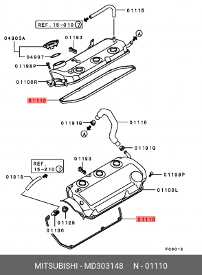 ПРОКЛАДКА КЛАПАННОЙ КРЫШКИ MD303148 MD303148 MITSUBISHI