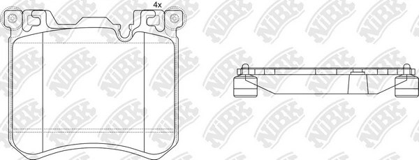 Колодки тормозные BMW X6 (E72) передние (4шт.) NIBK PN0495 NIBK