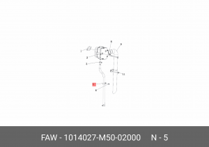 Кронштейн трубки вентиляции картера 2 (сапун) (DM) 1014027M5002000 FAW