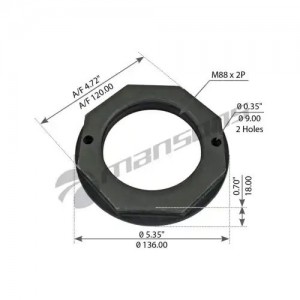 Гайка ROR ступицы М88х2мм MANSONS 780.016 MANSONS