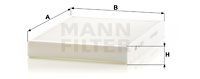 Фильтр салонный CU2733 CU2733 MANN FILTER