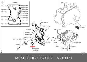САЛЬНИК КОЛЕНВАЛА ПЕРЕДНИЙ 1052A809 1052A809 MITSUBISHI