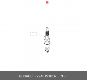 Свеча зажигания RENAULT 2240 191 85R 224019185R RENAULT