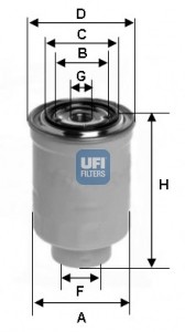 Фильтр топливный дизельный 24.366.00 24.366.00 UFI
