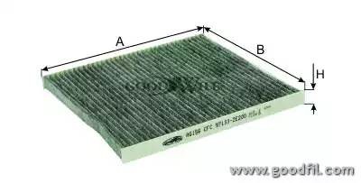 Фильтр салона угольный AG156CFC AG 156 CFC GOODWILL