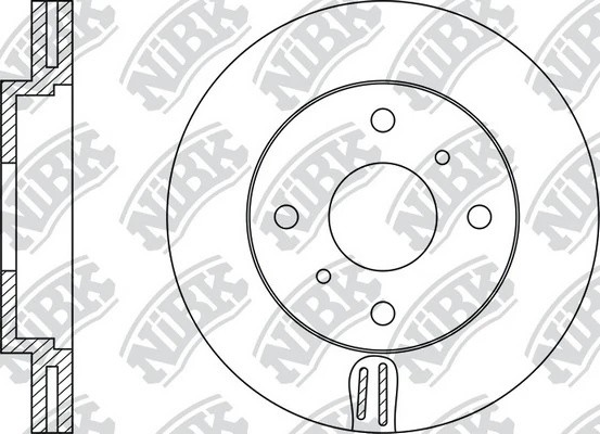 Диск тормозной MITSUBISHI GALANT VI 9604/LANCER 03 передний RN1237 RN1237 NIBK