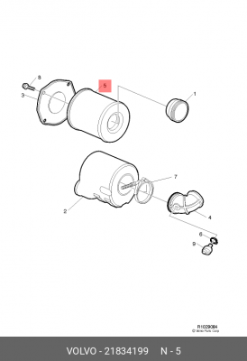 воздушный фильтр !410-304/151\ Volvo FM7/12 21834199 VOLVO