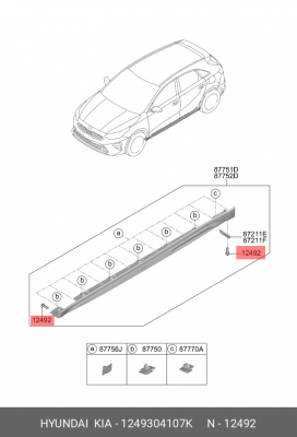 1249304107K T/SCREW-FLANGE HEAD 1249304107K HYUNDAI