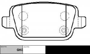Колодки тормозные FORD Focus 2008 ~ 2012 / Mondeo 2008 ~ 2014 зад.прав.лев. (ста GK0216 CTR