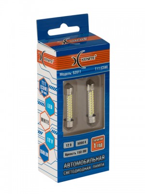 Лампа светодиодная 12V C5W SV8.5-8 39мм блистер (2шт.) XENITE 1009613 XENITE