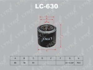Фильтр масляный LC-630 LYNXAUTO