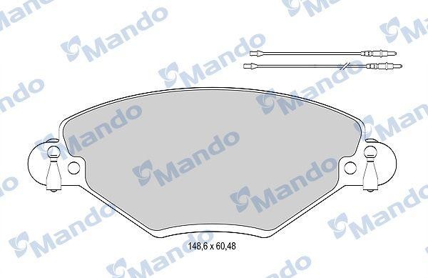 Колодки тормозные CITROEN C5 (01-) (1.6 D/2.0 D/1.8/2.0) передние (4шт.) MANDO MBF015461 MANDO