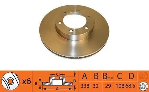 Диск тормозной передний TOYOTA LAND CRUISER PRADO (J150) 10- BR21193T BR21193T SB NAGAMOCHI