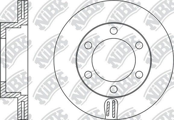 Диск тормозной TOYOTA Hilux (05-) передний (1шт.) NIBK RN1319 NIBK