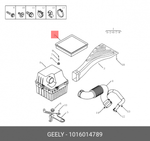 Фильтр воздушный GEELY Emgrand X7 OE 1016014789 GEELY