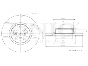 Диск тормозной передний BRD-20099 UNIO