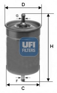 Фильтр топливный бензиновый AUDI A4 94-00 1.6-2.4, A6 1.8-3.0 97-05 31.500.00 31 500 00 UFI