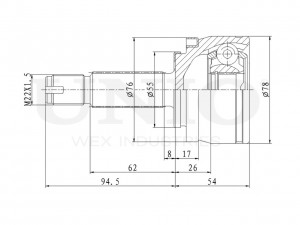 ШРУС внешний CVJ-20329 UNIO
