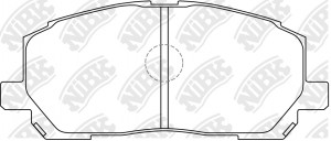 Колодки тормозные TOYOTA Highlander (07-) передние (4шт.) NIBK PN1457 NIBK