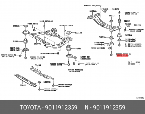 болт крепления задней балки!\ Toyota 90119-12359 TOYOTA