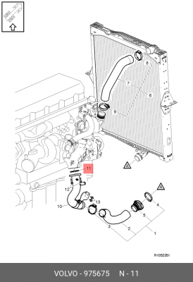 кольцо уплотнительное!\ RVI 975675 VOLVO