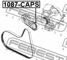 ролик натяжной!\ Opel Vectra/Zafira, Fiat Croma 03> 1087-CAPS FEBEST