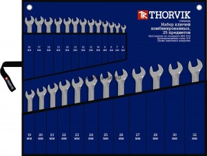 набор ключей гаечных комбинированных! в сумке, 6-32мм, 25 предметов\ CWS0025 THORVIK